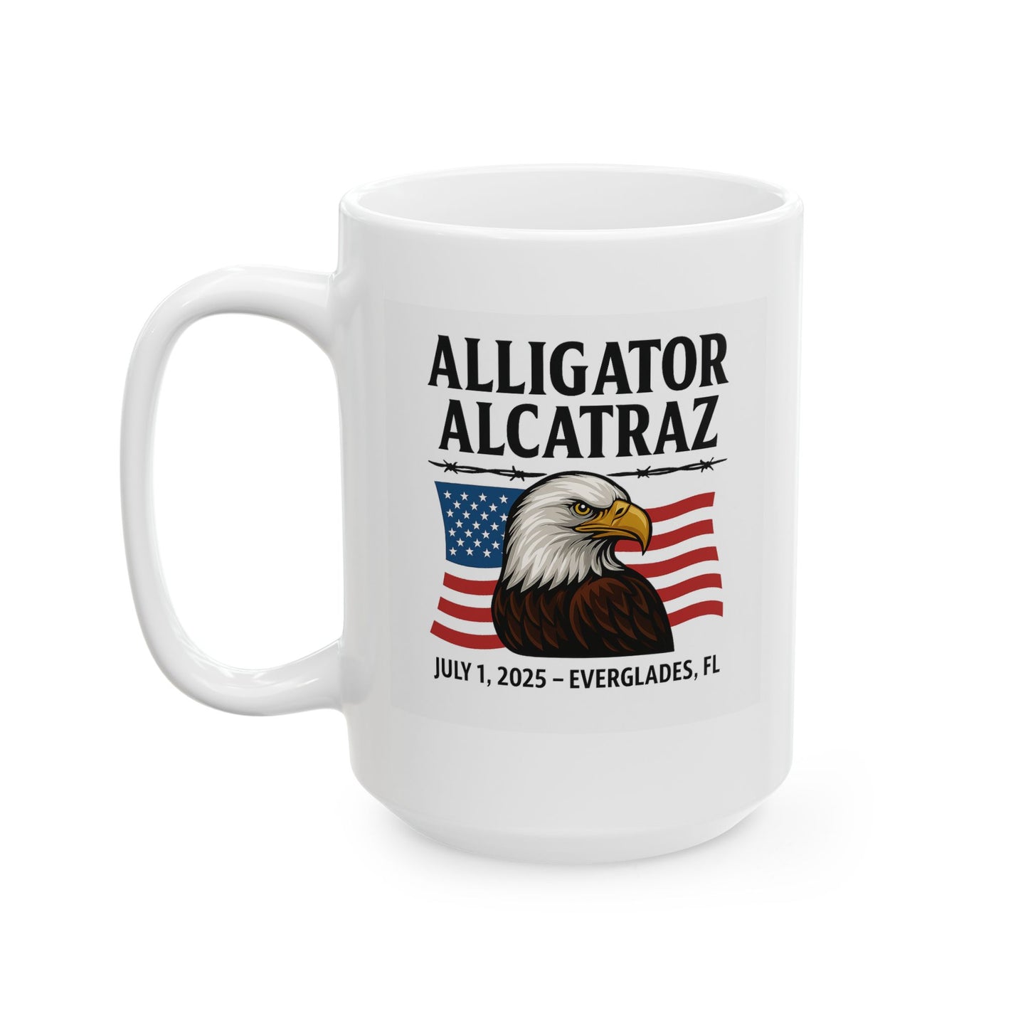 Alligator Alcatraz™ Mug – July 1, 2025 | Patriotic RAFA Collectible